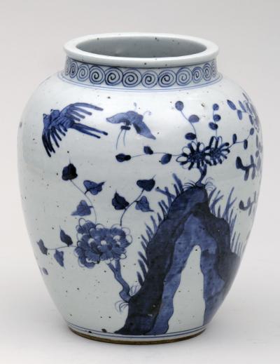 Chinese Shunzhi Blue and White Vase 1644 1661