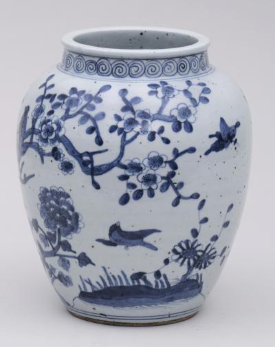 Chinese Shunzhi Blue and White Vase 1644 1661