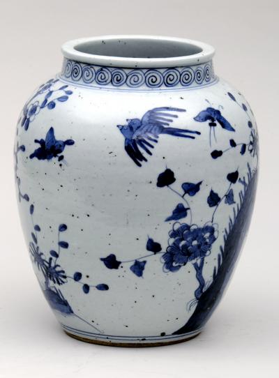 Chinese Shunzhi Blue and White Vase 1644 1661