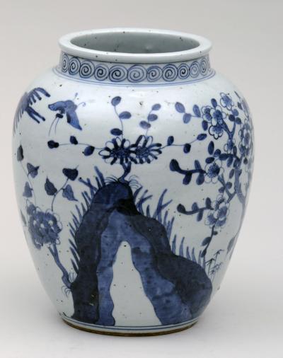 Chinese Shunzhi Blue and White Vase 1644 1661