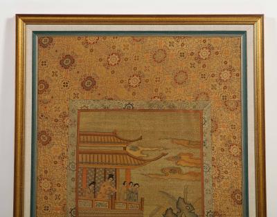 Chinese Silk Woven Panel