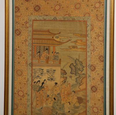 Chinese Silk Woven Panel