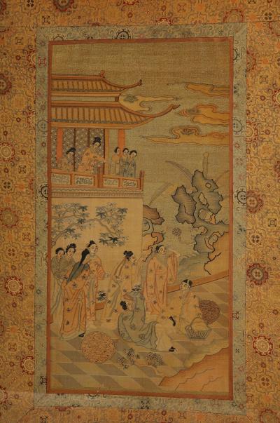 Chinese Silk Woven Panel