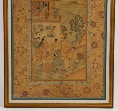 Chinese Silk Woven Panel