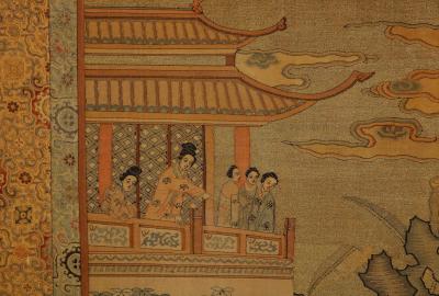 Chinese Silk Woven Panel