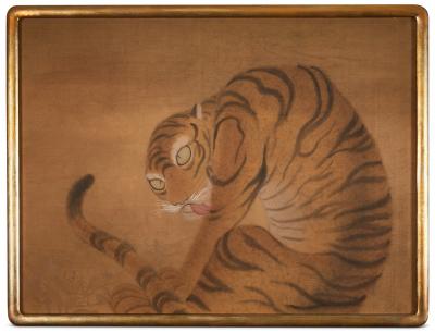 Chinese Single Panel Chinese Painting of Tiger