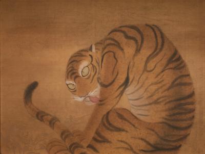 Chinese Single Panel Chinese Painting of Tiger