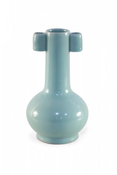 Chinese Sky Blue Gourd Porcelain Vase