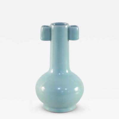 Chinese Sky Blue Gourd Porcelain Vase