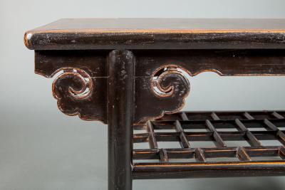 Chinese Small Console with Puddingstone Inset Top