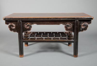 Chinese Small Console with Puddingstone Inset Top