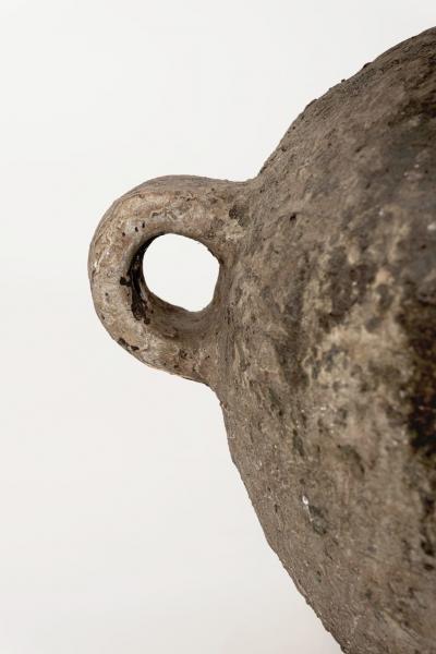 Chinese Storage Jar Lamp with Linen Shade