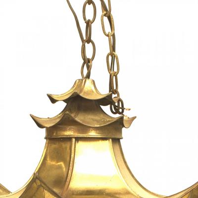 Chinese Style Brass Filigree Hanging Lantern
