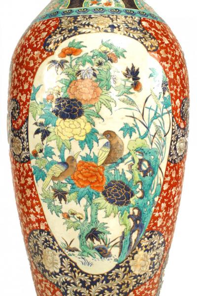 Chinese Style Monumental Porcelain Floor Vase