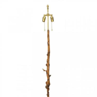 Chinese Style Rustic Tree Root Floor Lamp