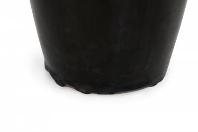 Chinese Tall Black Glazed Porcelain Vase