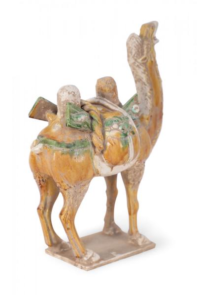 Chinese Tang Dynasty Style Sancai Glazed Terra Cotta Camel Tomb Figure