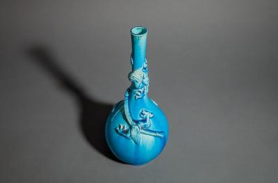 Chinese Turquoise Glazed Porcelain Bottle Vase