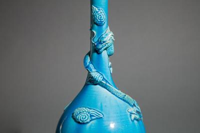 Chinese Turquoise Glazed Porcelain Bottle Vase