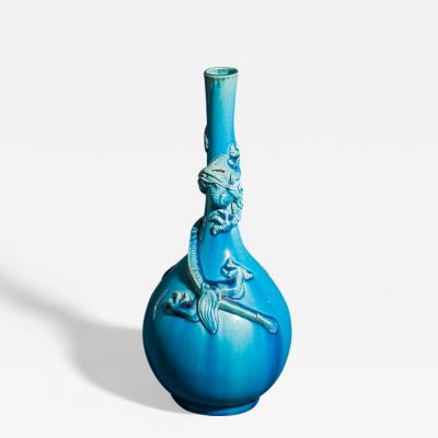 Chinese Turquoise Glazed Porcelain Bottle Vase