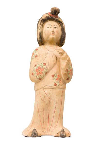 Chinese Unglazed Ceramic Kwanyin Figure