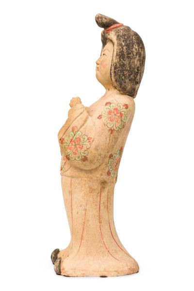 Chinese Unglazed Ceramic Kwanyin Figure