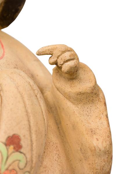Chinese Unglazed Ceramic Kwanyin Figure