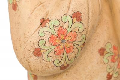 Chinese Unglazed Ceramic Kwanyin Figure
