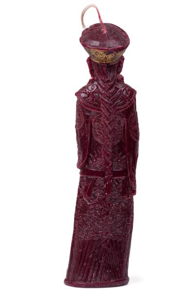 Chinese Wax Candle Figure Depicting an Emperor