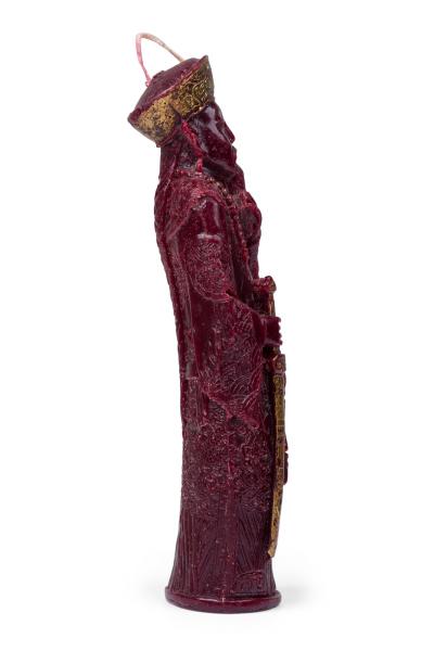 Chinese Wax Candle Figure Depicting an Emperor