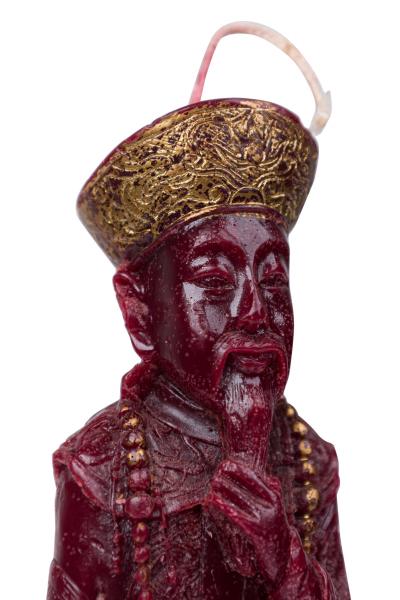 Chinese Wax Candle Figure Depicting an Emperor