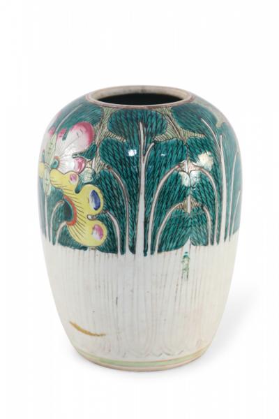 Chinese White Green and Yellow Vegetal Winter Melon Porcelain Vase