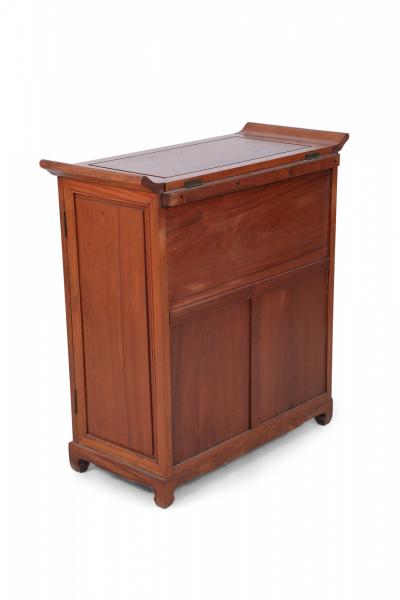 Chinese Wooden Bar Cabinet with Shou Carvings