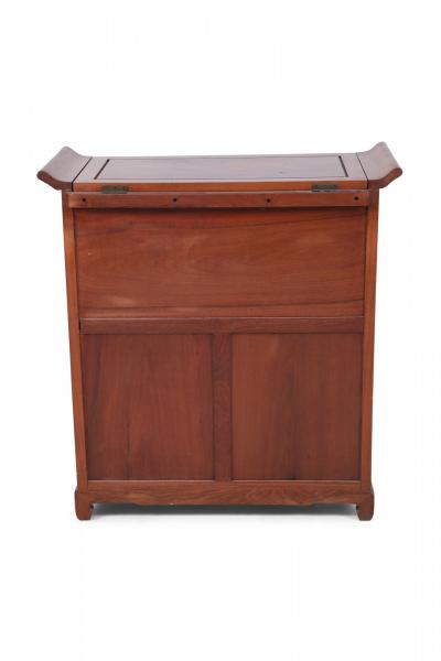 Chinese Wooden Bar Cabinet with Shou Carvings