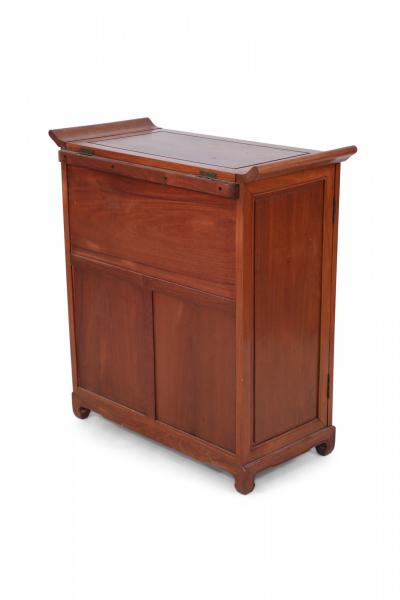 Chinese Wooden Bar Cabinet with Shou Carvings