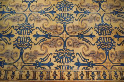 Chinese Yellow and Blue Carpet