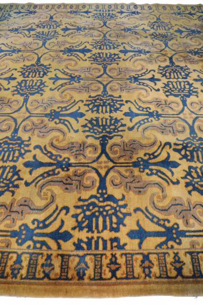 Chinese Yellow and Blue Carpet