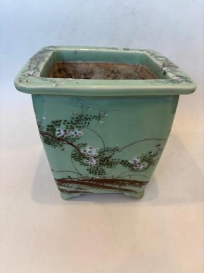 Chinese celadon square jardiniere