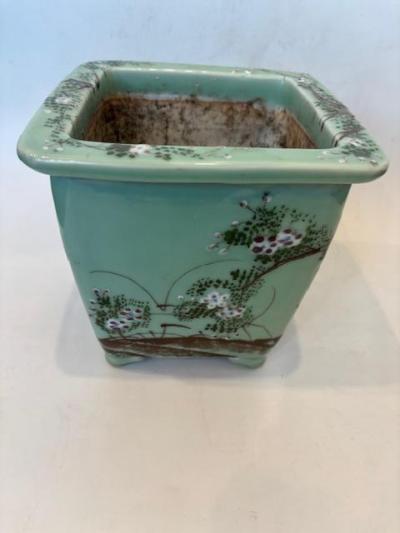 Chinese celadon square jardiniere
