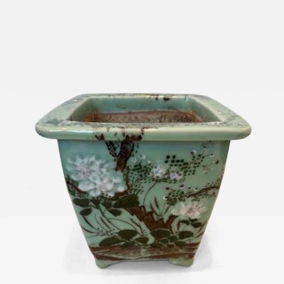 Chinese celadon square jardiniere