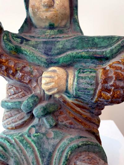 Chinese ceramic Glazed Guardian Ming Dynasty
