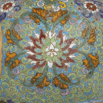 Chinese ormolu and cloisonn enamel vase for the Islamic market