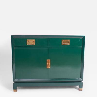 Chinese style green lacquered chest of drawers 1970s 