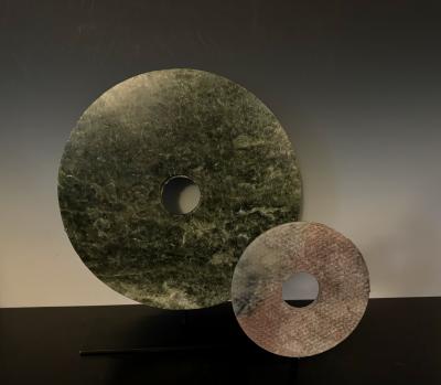 ChineseBi Disc Late Neolithic Period Liangzhu Culture 3200 2300 BCE Jade