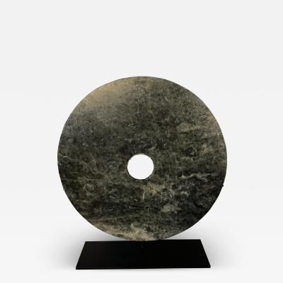 ChineseBi Disc Late Neolithic Period Liangzhu Culture 3200 2300 BCE Jade