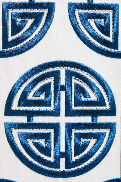 Chinoiserie Blue and White High Back Chair from the Miami Viceroy