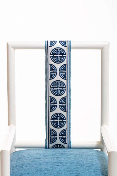 Chinoiserie Blue and White High Back Chair from the Miami Viceroy
