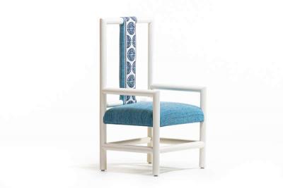 Chinoiserie Blue and White High Back Chair from the Miami Viceroy