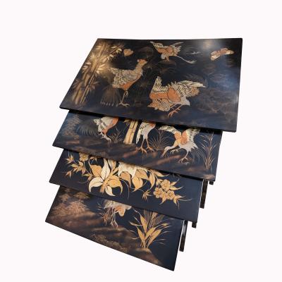 Chinoiserie Lacquered Nesting Tables