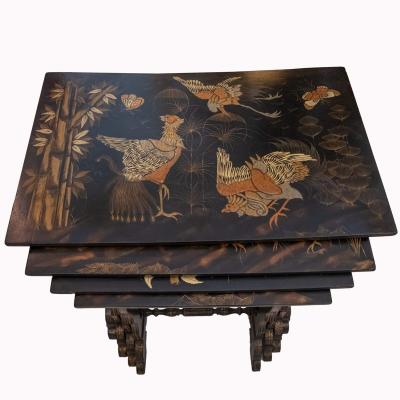 Chinoiserie Lacquered Nesting Tables